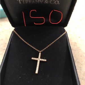ISO ISO!!!! Medium Tiffany & Co Rose Gold Cross Necklace